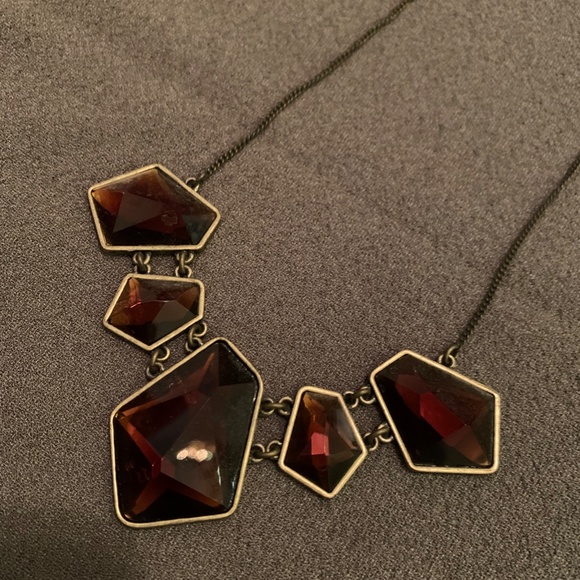 Brown Stone Statement Necklace - Picture 2 of 2